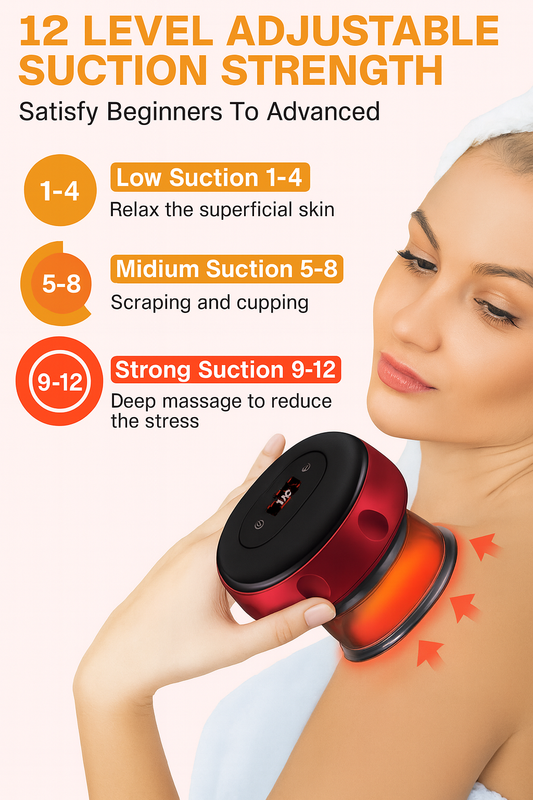 Electric Cupping Therapy Set Smart Vacuum Suction Massager for Pain Relief