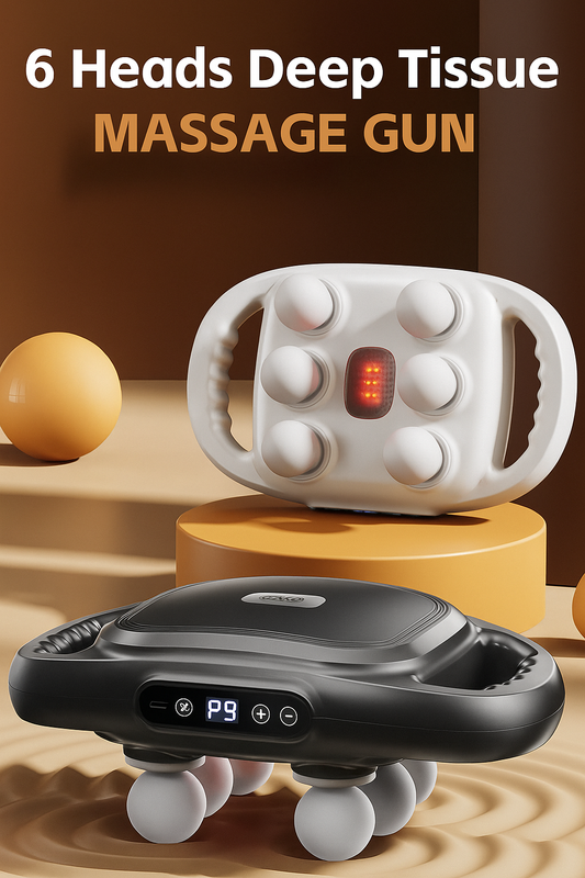 Six Head Electric Massager Full Body Vibration Therapy Muscle Relax Device