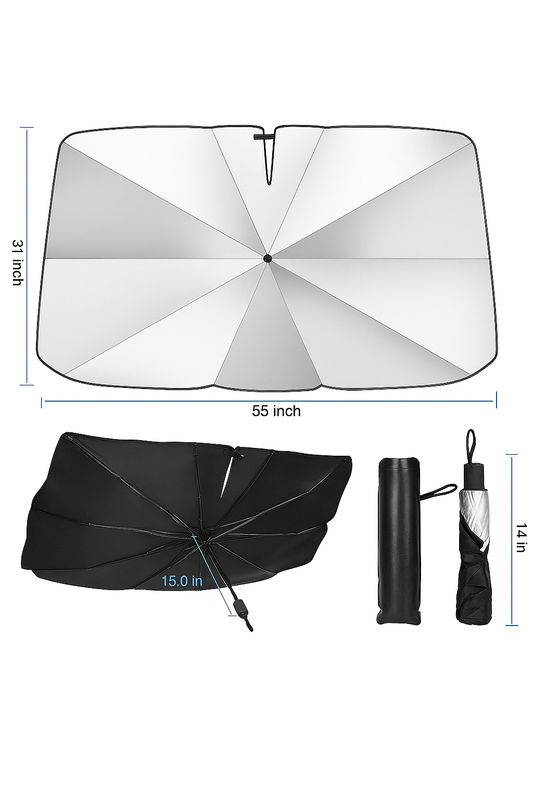Automatic Car Umbrella Portable Windproof Sun Shade Cover for Vehicles
