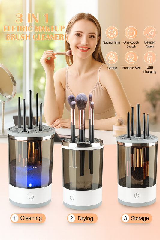 Electric Makeup Brush Cleaner with Automatic & Manual Cleaning Modes