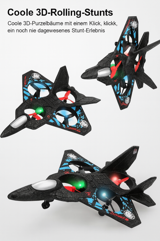 Rechargeable Flying Aeroplane Toy with LED Lights Remote Control Glider