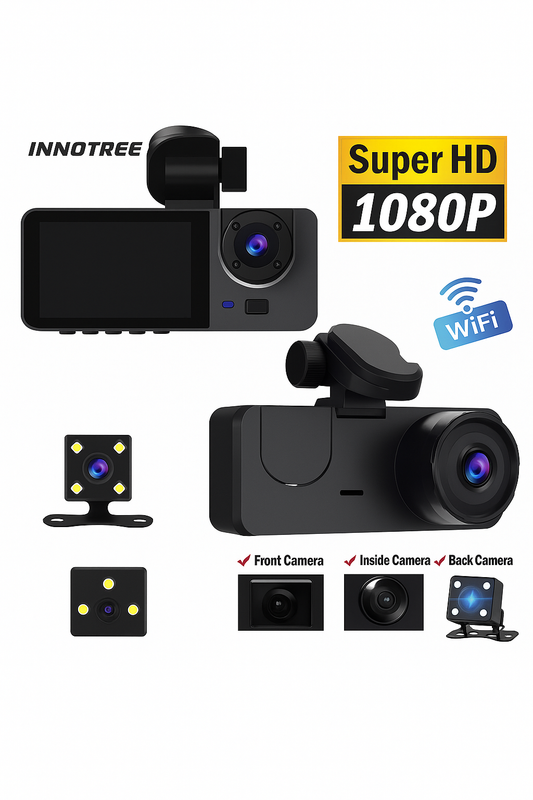 HD Vehicle Dash Camera DVR with 2.0" Screen, 170° Wide Angle, Loop Recording & G-Sensor